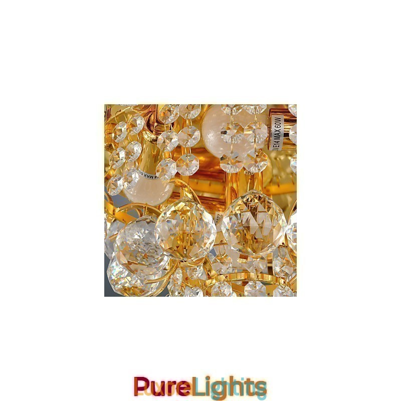 Designer Touch Decorative Modern Crystal Flush Mount with 5 Lights