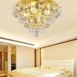 Designer Touch Decorative Modern Crystal Flush Mount with 5 Lights