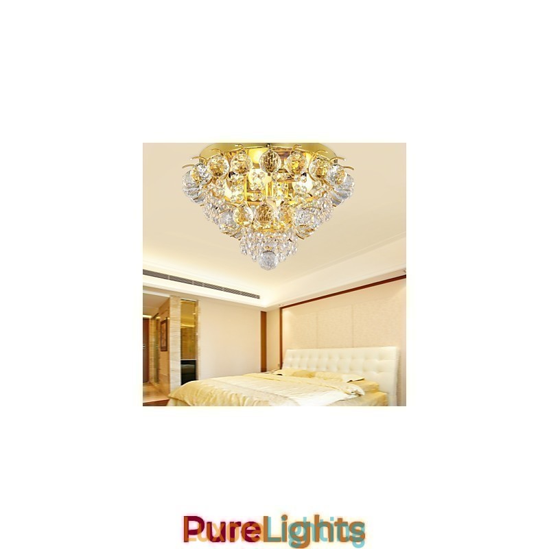Designer Touch Decorative Modern Crystal Flush Mount with 5 Lights