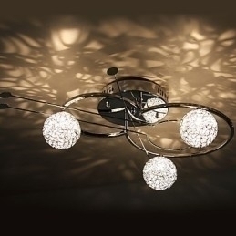 Designer Touch Decorative Modern Contemporary Electroplated Flush Mount