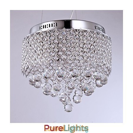 Designer Touch Decorative Modern Contemporary Crystal Chrome Metal Flush Mount