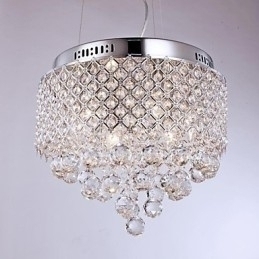 Designer Touch Decorative Modern Contemporary Crystal Chrome Metal Flush Mount