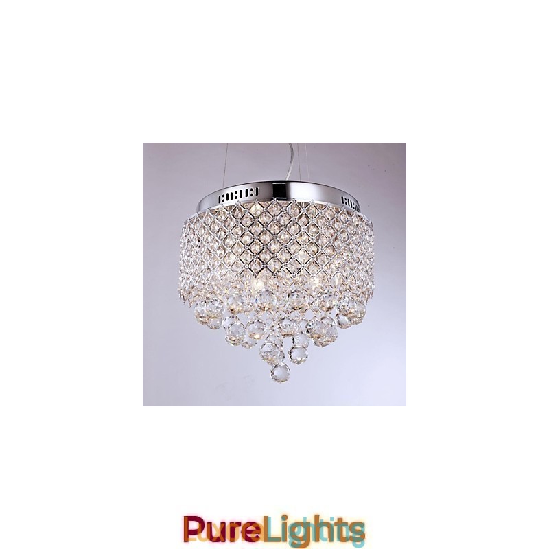 Designer Touch Decorative Modern Contemporary Crystal Chrome Metal Flush Mount