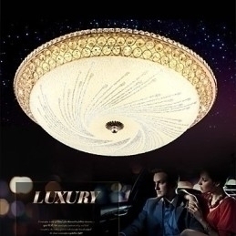 Designer Touch Decorative Modern Luxury Crystal Light Absorb Dome Light SMD Double Color Diameter 50CM