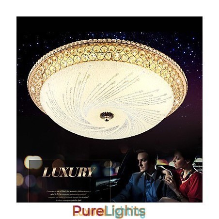 Designer Touch Decorative Modern Luxury Crystal Light Absorb Dome Light SMD Double Color Diameter 50CM