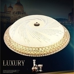 Designer Touch Decorative Modern Luxury Crystal Light Absorb Dome Light SMD Double Color Diameter 50CM