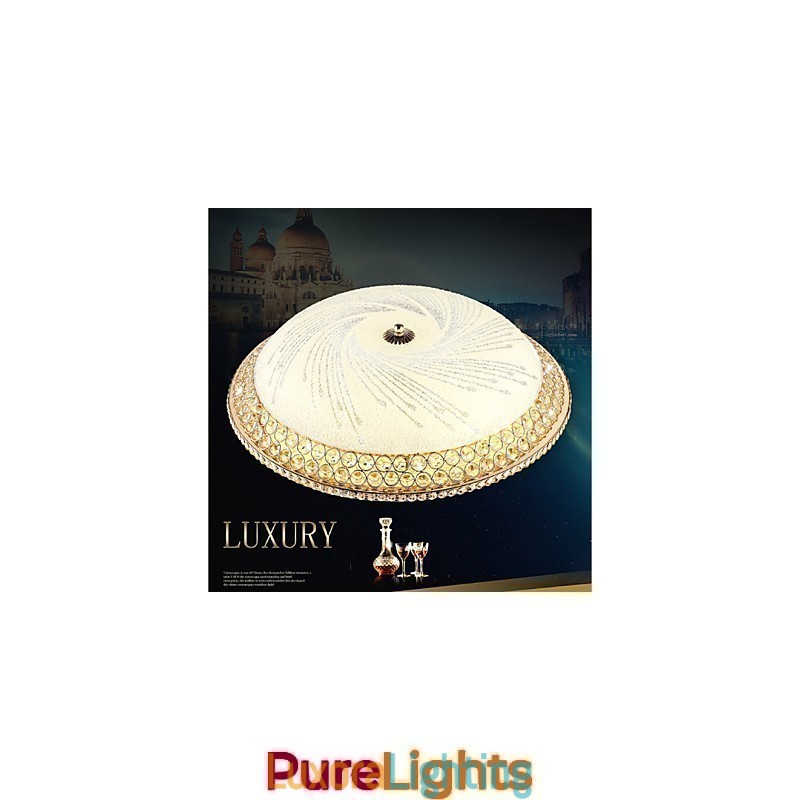 Designer Touch Decorative Modern Luxury Crystal Light Absorb Dome Light SMD Double Color Diameter 50CM