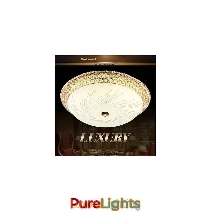 Designer Touch Decorative Modern Luxury Crystal Light Absorb Dome Light SMD Double Color Diameter 50CM