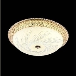 Designer Touch Decorative Modern Luxury Crystal Light Absorb Dome Light SMD Double Color Diameter 50CM