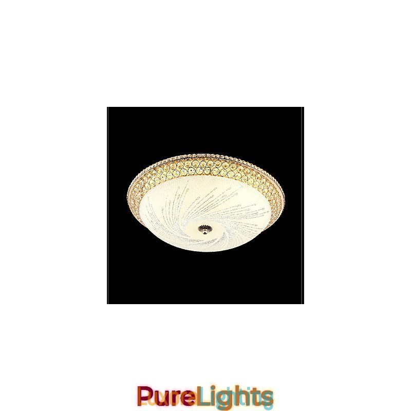 Designer Touch Decorative Modern Luxury Crystal Light Absorb Dome Light SMD Double Color Diameter 50CM