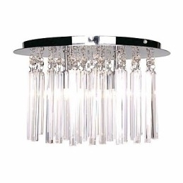 Designer Touch Decorative Modern Crystal Semi Flush Mount with 4 Lights (G9 Bulb Base)