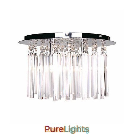 Designer Touch Decorative Modern Crystal Semi Flush Mount with 4 Lights (G9 Bulb Base)