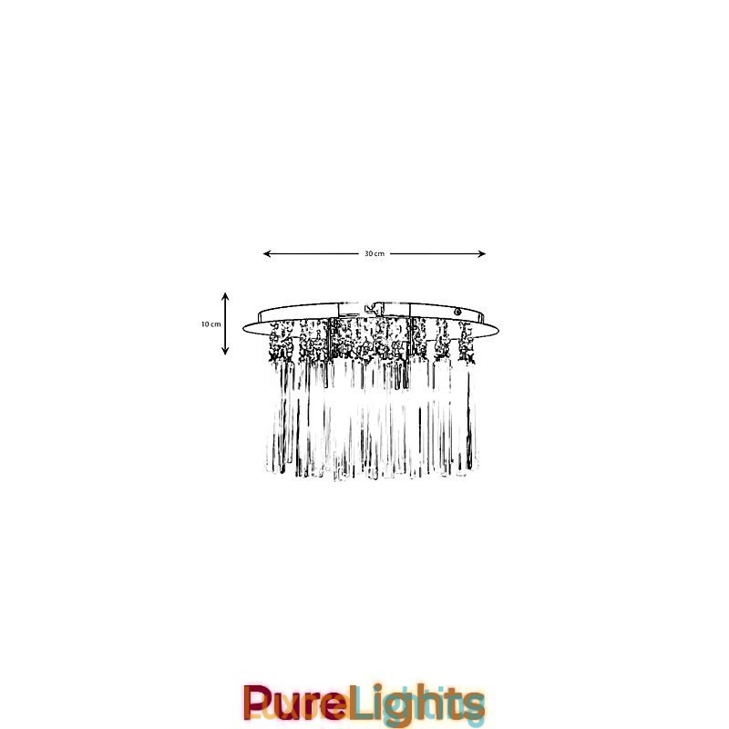 Designer Touch Decorative Modern Crystal Semi Flush Mount with 4 Lights (G9 Bulb Base)