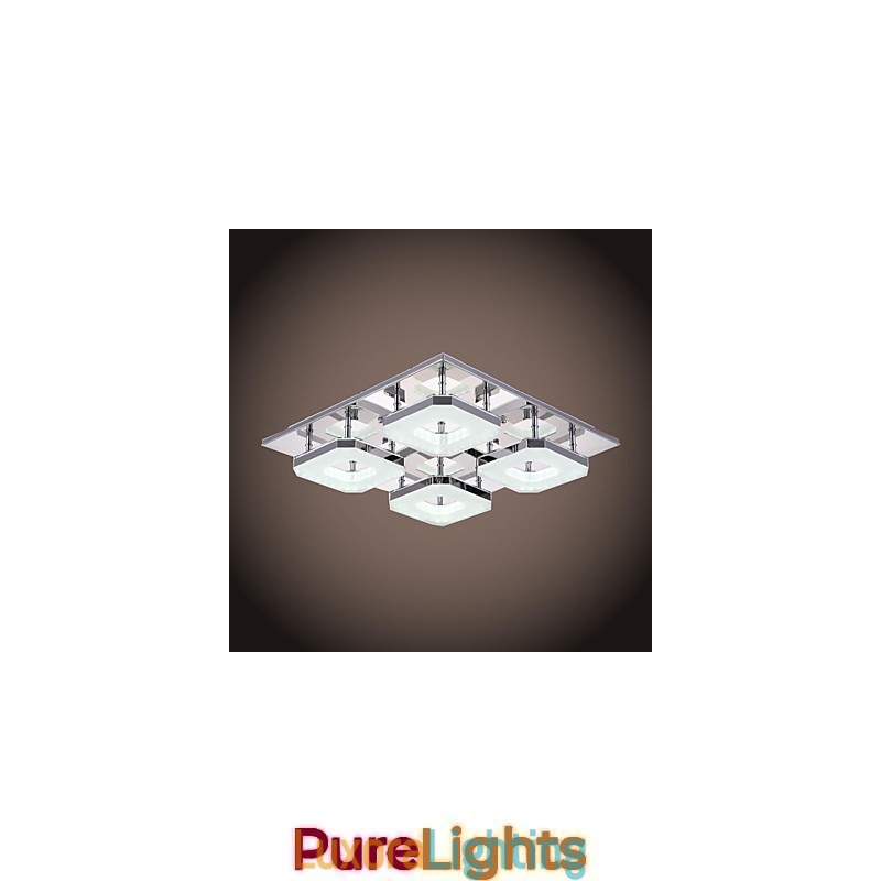 Designer Touch Decorative Acrylic Flush Mount 4 light Modern Acrylic Electroplating Stainless Steel
