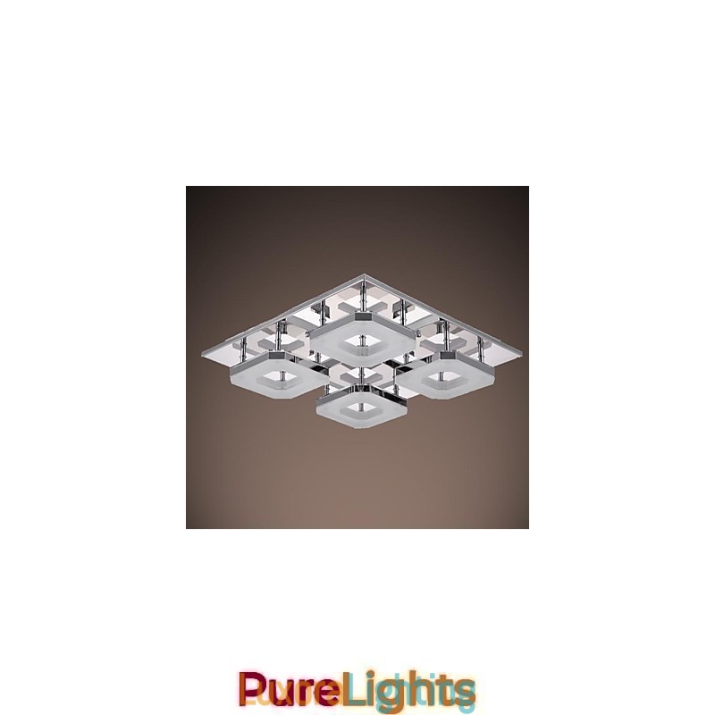 Designer Touch Decorative Acrylic Flush Mount 4 light Modern Acrylic Electroplating Stainless Steel