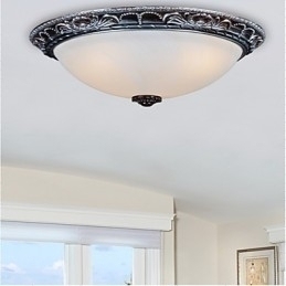Designer Touch Decorative Flush Mount Vintage Traditional Classic Retro Bowl Resin