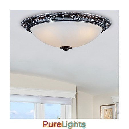 Designer Touch Decorative Flush Mount Vintage Traditional Classic Retro Bowl Resin