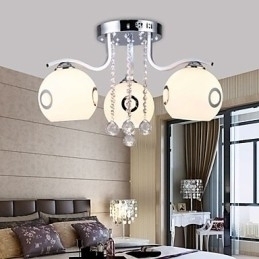 Designer Touch Decorative Flush Mount Crystal Modern Contemporary Glass