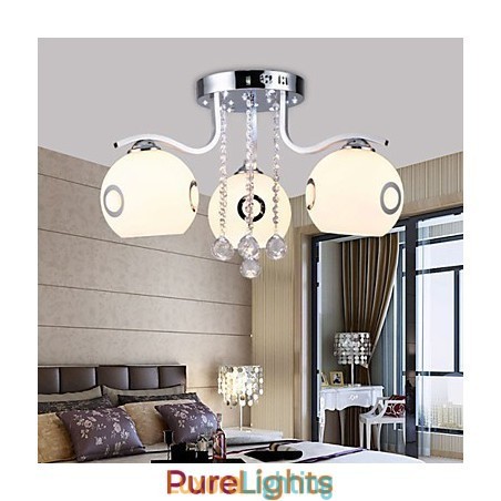 Designer Touch Decorative Flush Mount Crystal Modern Contemporary Glass