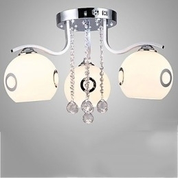 Designer Touch Decorative Flush Mount Crystal Modern Contemporary Glass