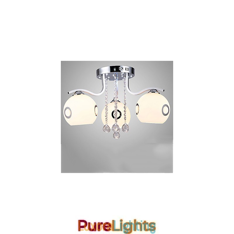 Designer Touch Decorative Flush Mount Crystal Modern Contemporary Glass