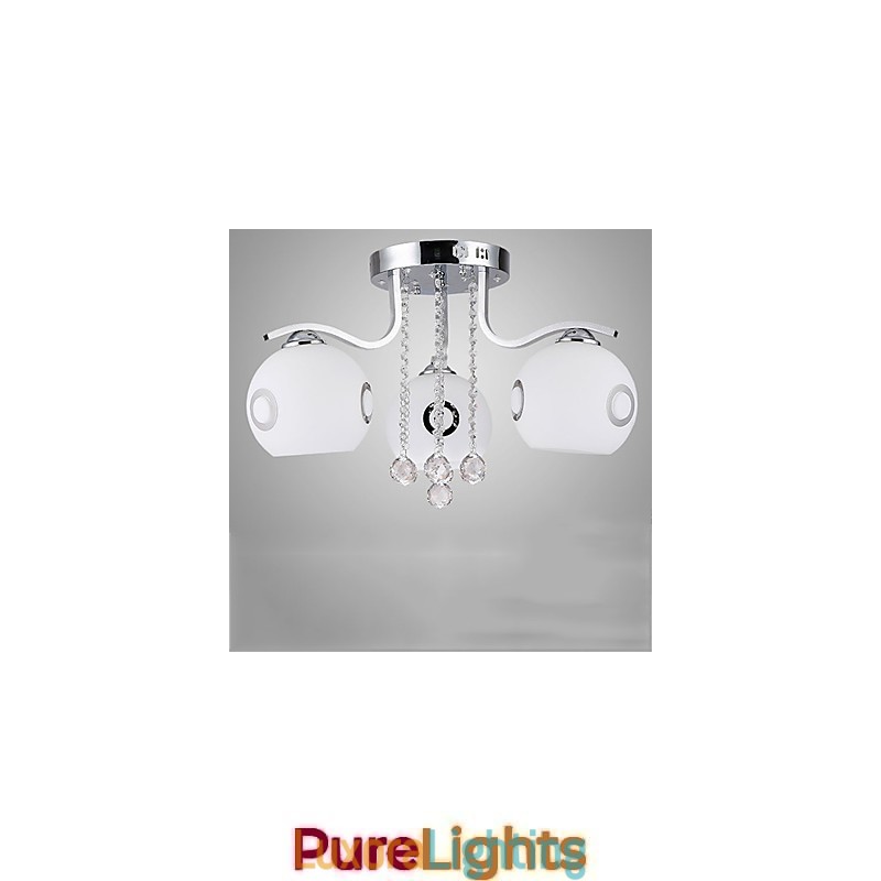 Designer Touch Decorative Flush Mount Crystal Modern Contemporary Glass