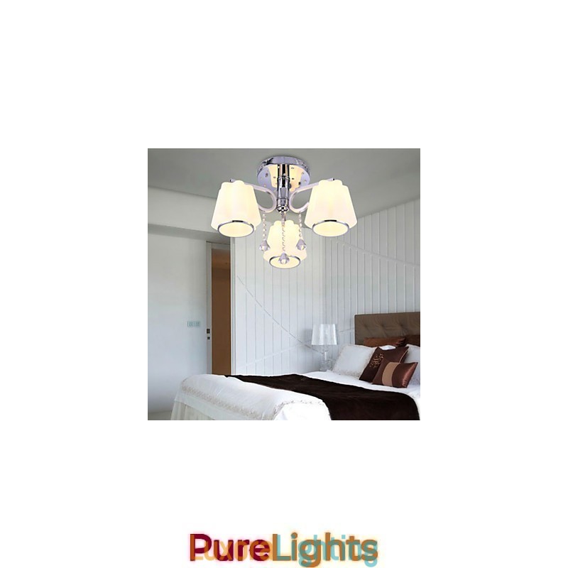 Designer Touch Decorative Flush Mount Crystal Modern Contemporary Glass