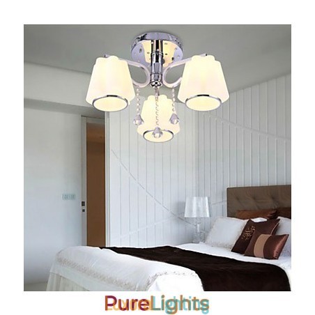 Designer Touch Decorative Flush Mount Crystal Modern Contemporary Glass