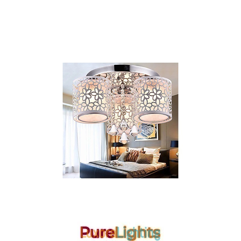 Designer Touch Decorative Flush Mount Crystal Modern Contemporary Metal