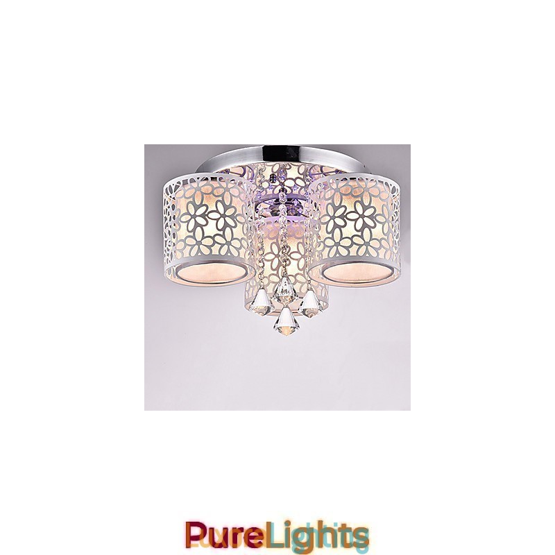 Designer Touch Decorative Flush Mount Crystal Modern Contemporary Metal