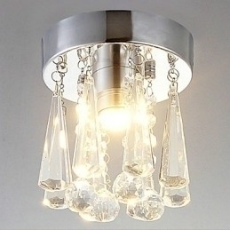 Designer Touch Decorative 1 Light Semi Flush Mount in Crystal
