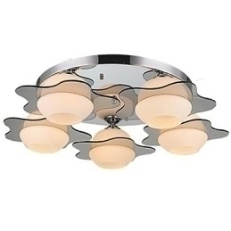 Designer Touch Decorative Modern Ceiling Light Flush Mount 5 Lights Contemporary Metal