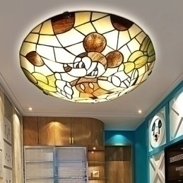 Designer Touch Decorative The Mediterranean Dome Light Sweet Children Mickey Mouse Dome Light 40 Cm in Diameter