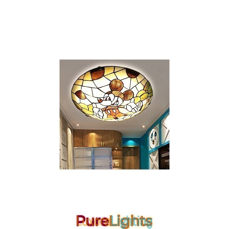 Designer Touch Decorative The Mediterranean Dome Light Sweet Children Mickey Mouse Dome Light 40 Cm in Diameter