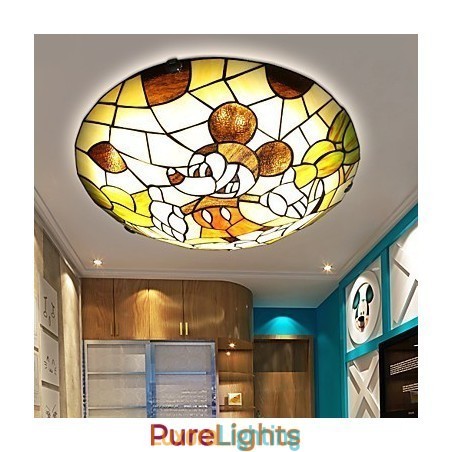Designer Touch Decorative The Mediterranean Dome Light Sweet Children Mickey Mouse Dome Light 40 Cm in Diameter
