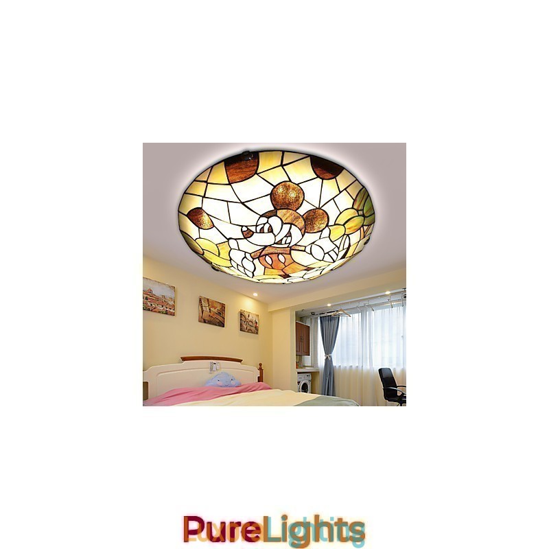 Designer Touch Decorative The Mediterranean Dome Light Sweet Children Mickey Mouse Dome Light 40 Cm in Diameter