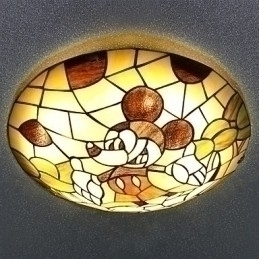 Designer Touch Decorative The Mediterranean Dome Light Sweet Children Mickey Mouse Dome Light 40 Cm in Diameter