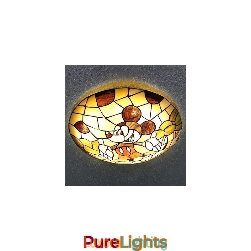 Designer Touch Decorative The Mediterranean Dome Light Sweet Children Mickey Mouse Dome Light 40 Cm in Diameter