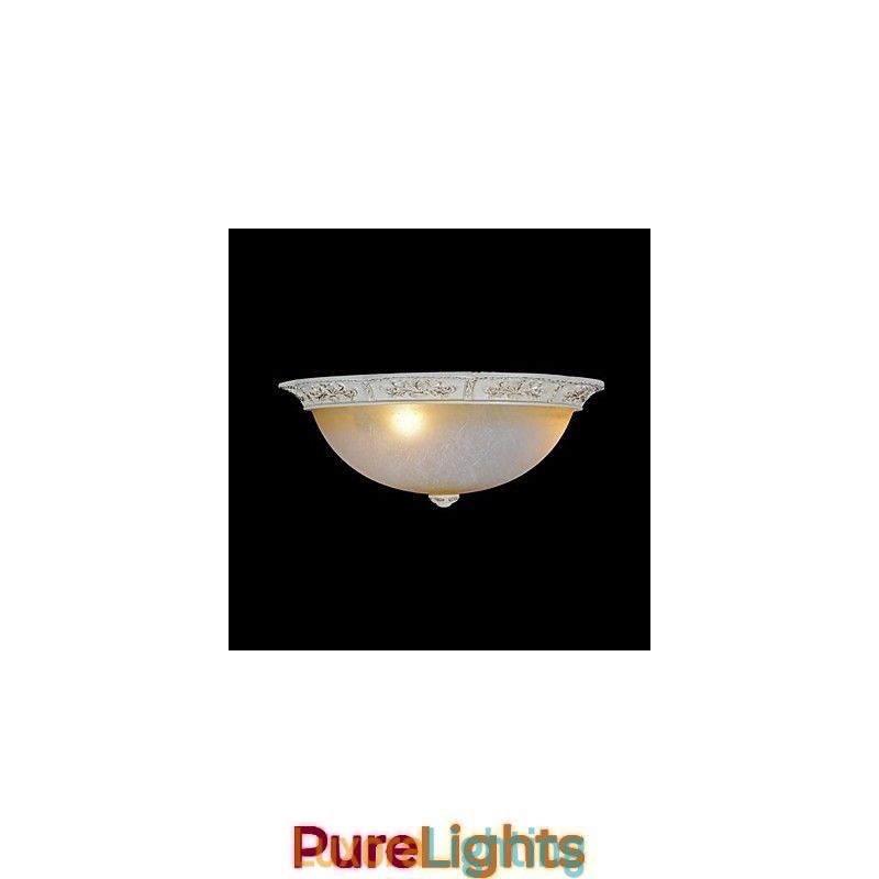 Designer Touch Decorative White Flush Mount Light Yellow White Glass Resin Pattern Carving European Classic