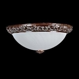 Designer Touch Decorative Flush Mount Light Glass Resin Silver Carving European Classic