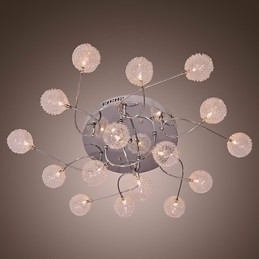 Designer Touch Decorative G4 Iron Flush Mount Light with Aluminum Shades