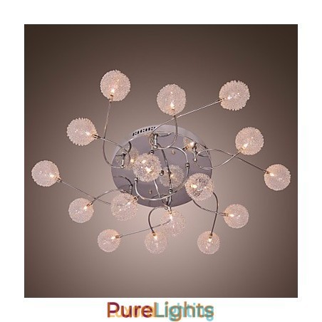 Designer Touch Decorative G4 Iron Flush Mount Light with Aluminum Shades