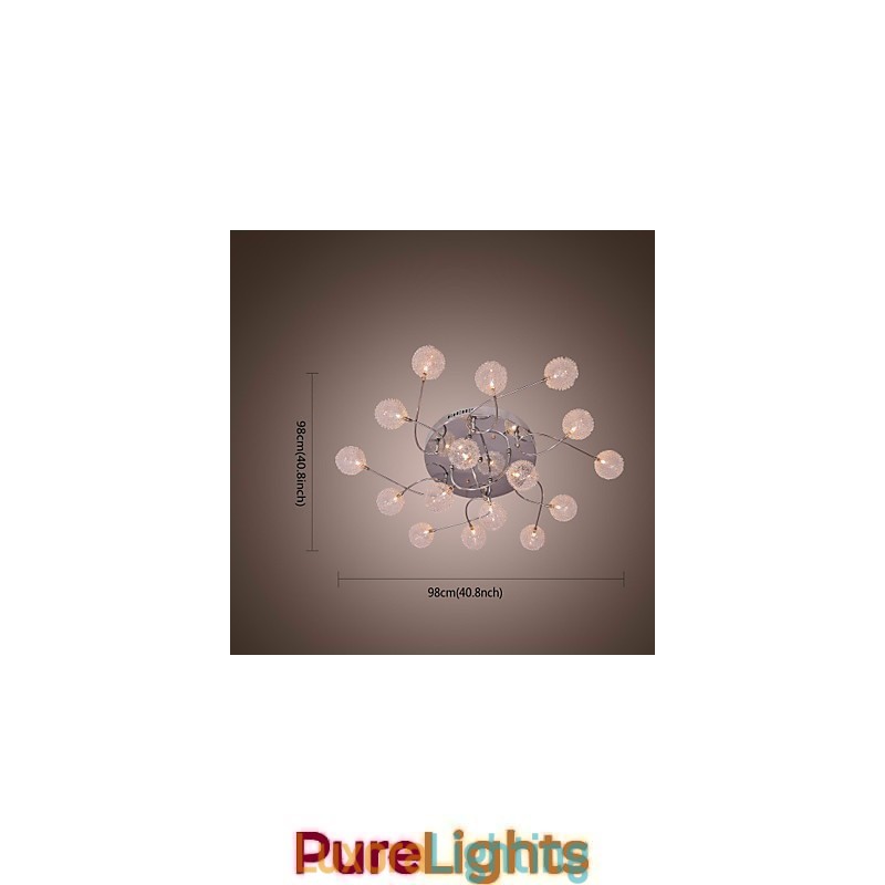 Designer Touch Decorative G4 Iron Flush Mount Light with Aluminum Shades