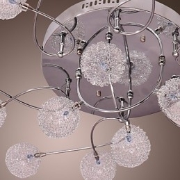 Designer Touch Decorative G4 Iron Flush Mount Light with Aluminum Shades