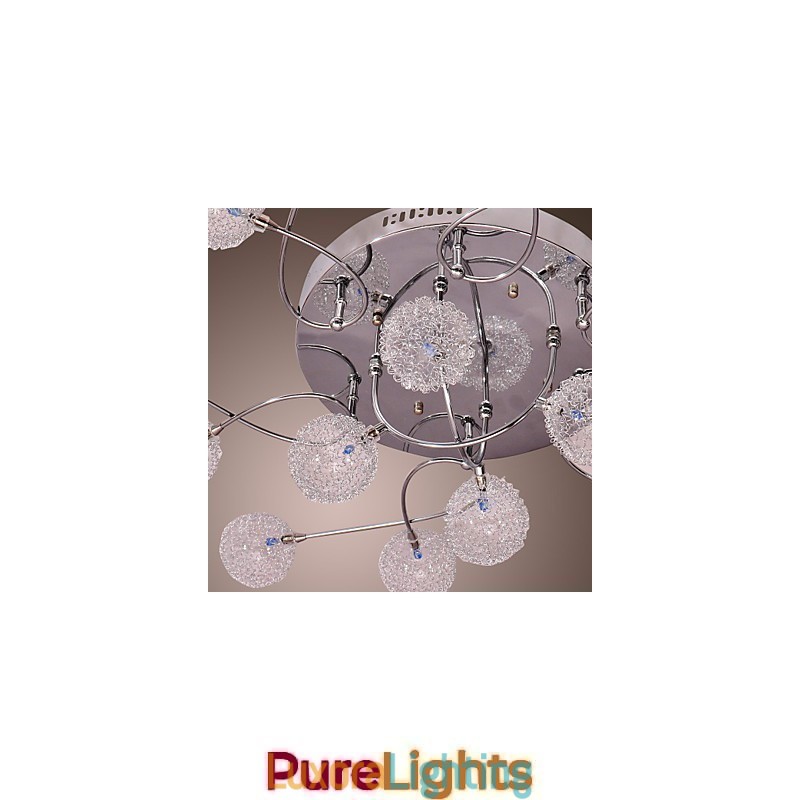 Designer Touch Decorative G4 Iron Flush Mount Light with Aluminum Shades