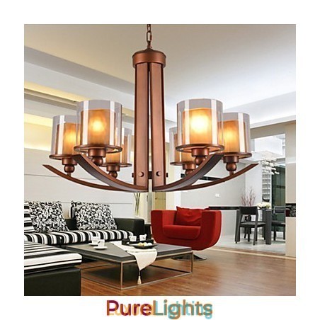 Designer Touch Decorative Traditional Classic Retro Mini Style Painting Metal Chandelier