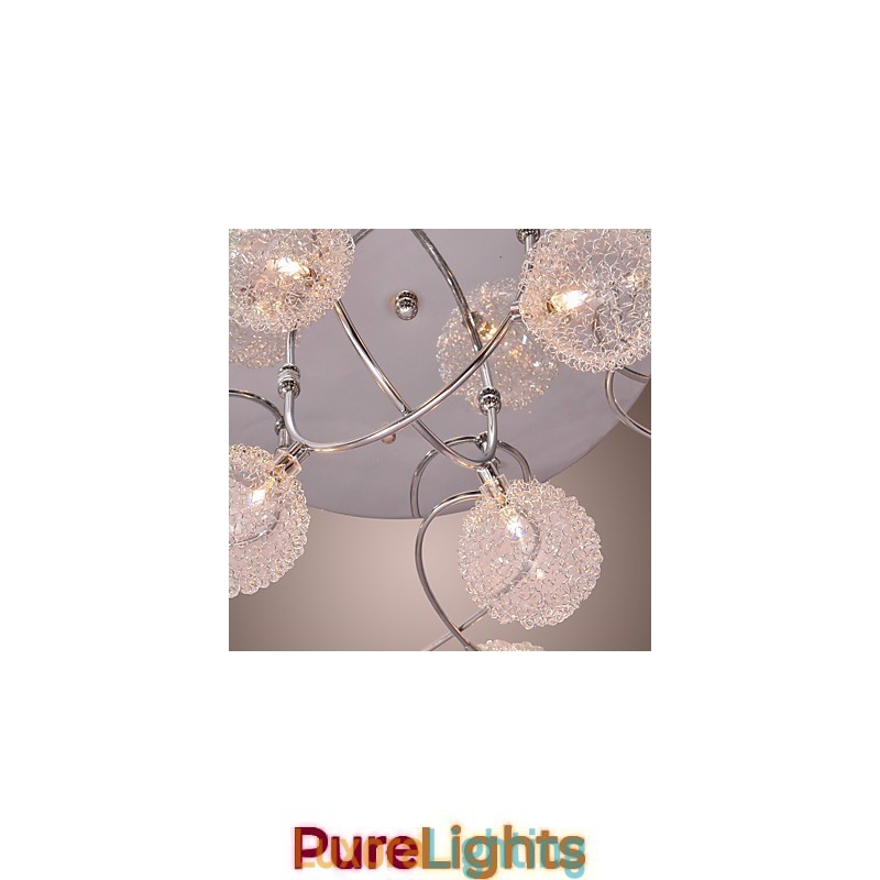 Designer Touch Decorative G4 Iron Flush Mount Light with Aluminum Shades