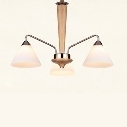 Designer Touch Decorative Vintage Mini Style Painting Wood Bamboo Flush Mount