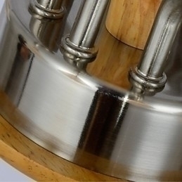 Designer Touch Decorative Vintage Mini Style Painting Wood Bamboo Flush Mount