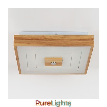 Designer Touch Decorative Modern Contemporary Mini Style Painting Wood Bamboo Flush Mount